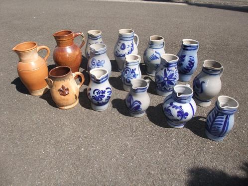lot de 15 cruches en grès, Diversen, Rommelmarktspullen, Gebruikt, Ophalen