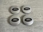 Zilver/Zwart Logo Land Rover Naafdoppen 62mm set van 4 stuks, Verzenden, Nieuw