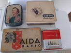 4 anciennes boîtes à cigarettes en métal, Comme neuf