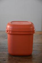 doos Tupperware vintage rond roest bruin oranje 1466-4, Brun, Utilisé, Enlèvement ou Envoi