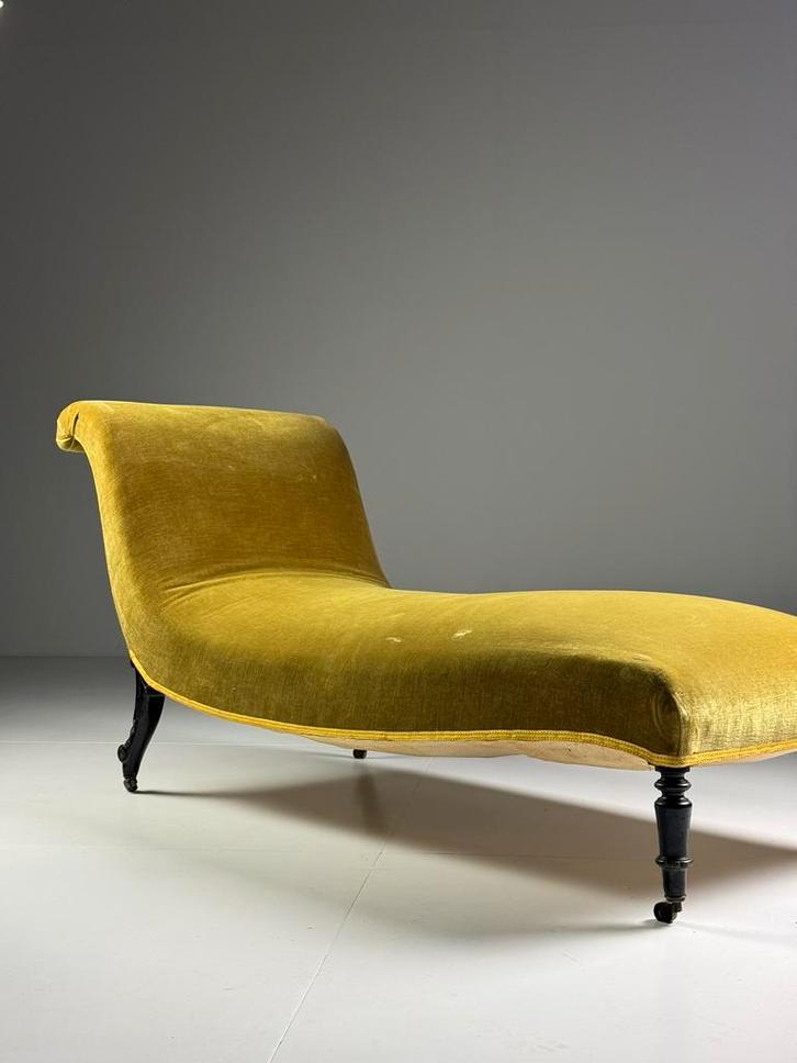 Napoleon 3 slipper chaise longue, Antiquités & Art, Antiquités | Meubles | Chaises & Canapés, Enlèvement