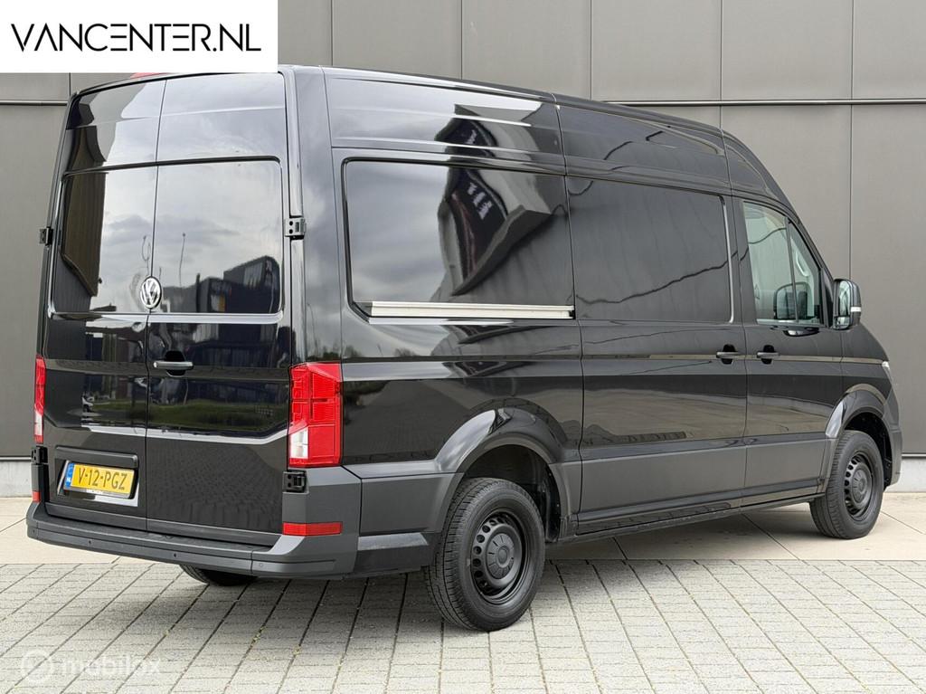 Volkswagen Crafter 2.0 TDI L3H3 Airco Apple CarPlay Zwart, Auto's, Bestelwagens en Lichte vracht, Voorwielaandrijving, 75 kW, Stof