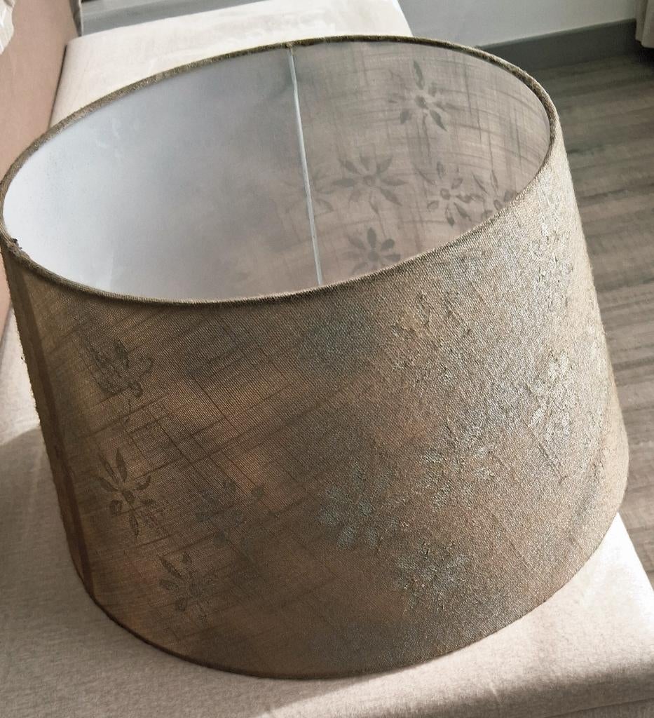 Lampenkap  taupekleurige, Maison & Meubles, Lampes | Abat-jour, Moins de 25 cm, Landelijk  modern, Comme neuf, Enlèvement