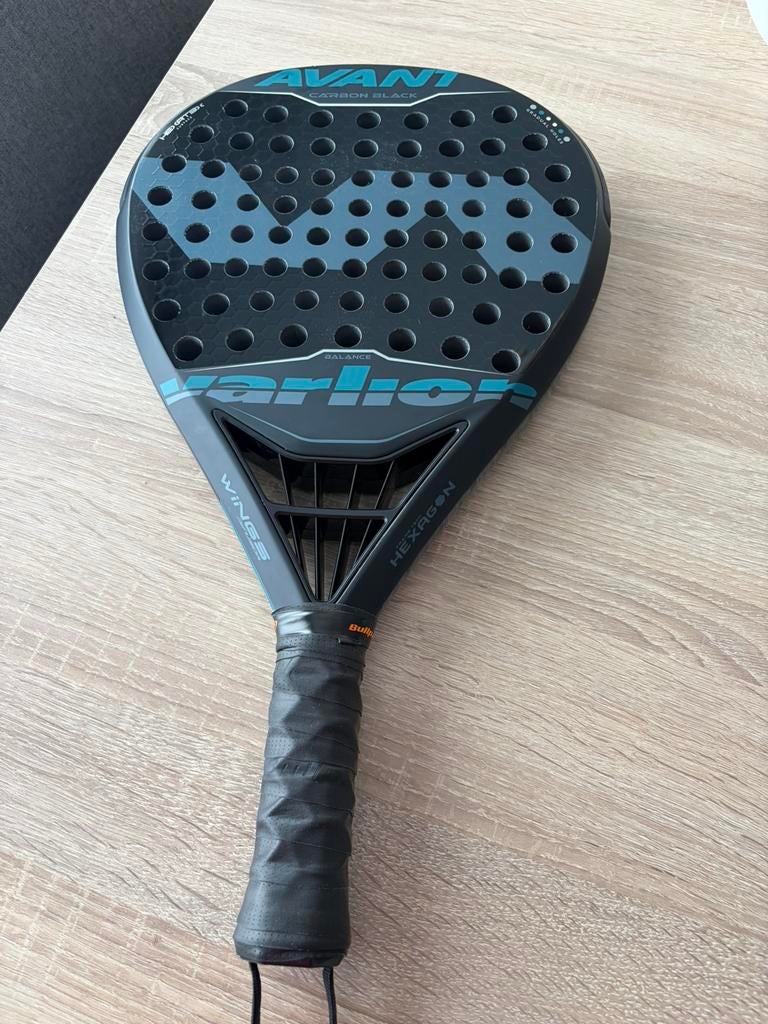 Varlion avant black carbon druppel, Enlèvement, Comme neuf, Raquette de padel