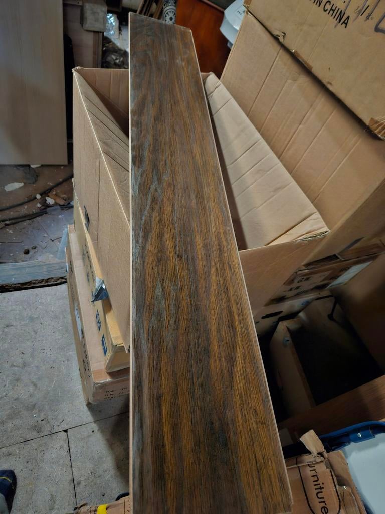 Laminaat Merbau +/- 97m², Maison & Meubles, Ameublement | Revêtements de sol, Neuf, Aggloméré, Brun, Enlèvement