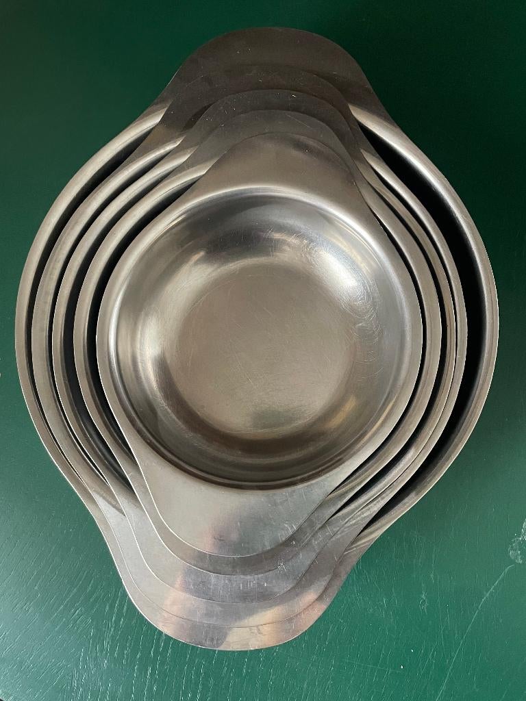 Set van 5 slakommen inox, Ophalen, Zo goed als nieuw