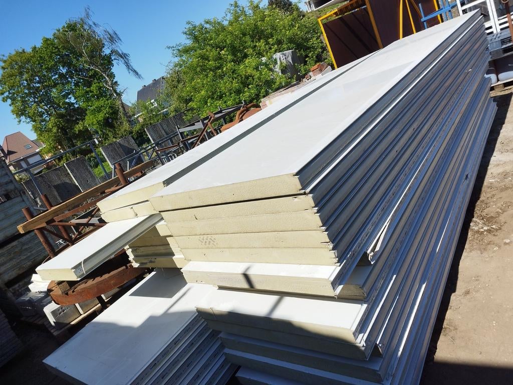 Sandwichpanelen voor wand 10 cm - wit