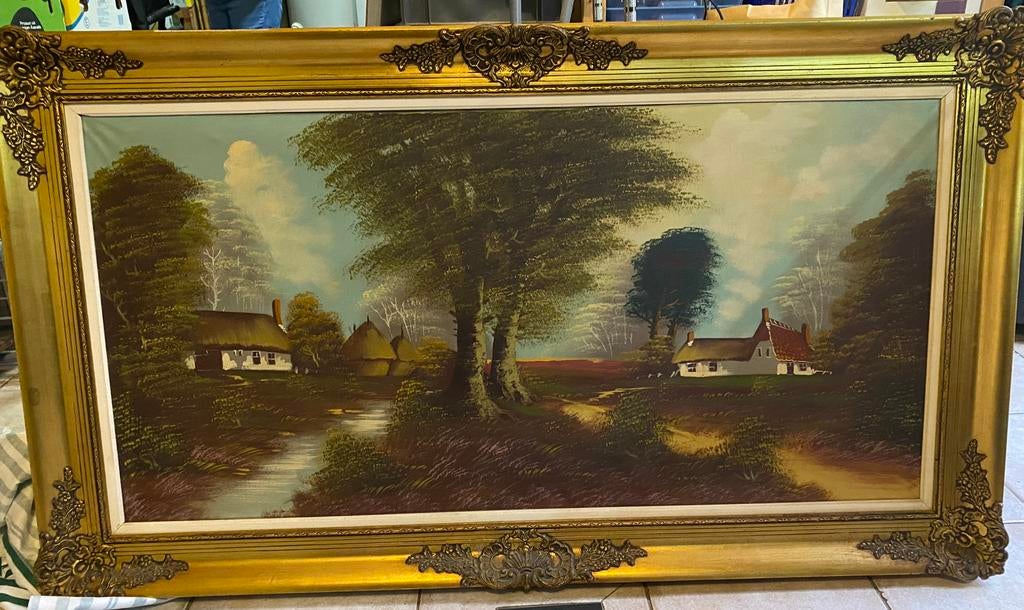 Peinture 1 sur toile en bon état dans ancien cadre, Antiquités & Art, Art | Peinture | Classique, Enlèvement