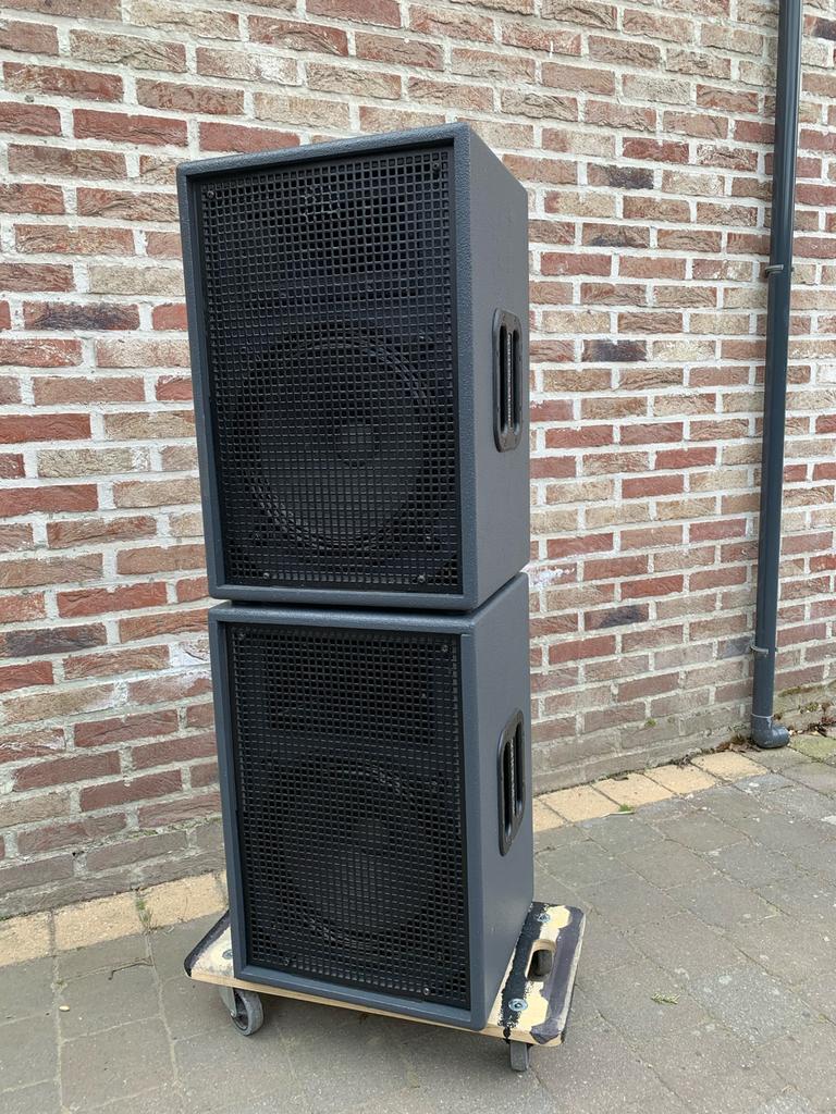Nette set SOLTON EC150  12”/ 1” AA Craaft, RCF UPGRADE!!, Ophalen, Zo goed als nieuw, 120 watt of meer, Front, Rear of Stereo speakers