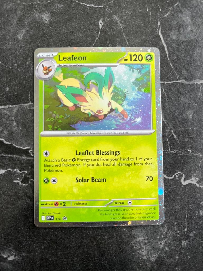 Leafeon 170 Prismatic Evolutions Black Star Promo, Ophalen of Verzenden, Zo goed als nieuw