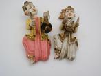 set van 2 kleurrijke figuren in massief hout Oosters, Enlèvement ou Envoi