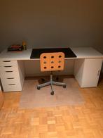 Ikea bureel met 2 opbergkasten en aparte ladenblok, Enlèvement, Utilisé, Bureau