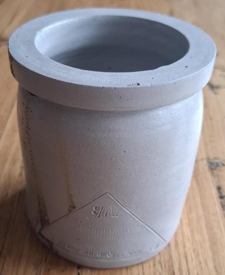 Oude Duitse inmaakpot, TRIUMPF CONSERVEN KRUG, 3/4 L, Antiquités & Art, Antiquités | Céramique & Poterie, Enlèvement ou Envoi