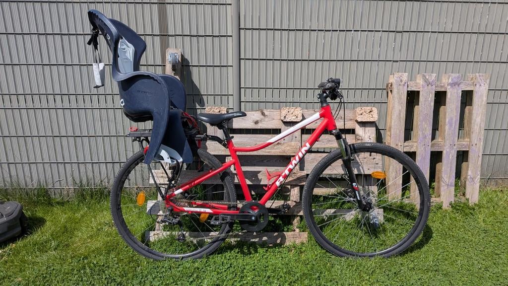 Velo Riverside 500 Btw in + porte bébé, Suspension