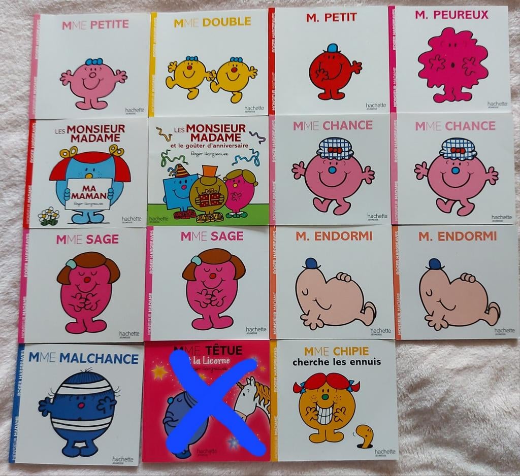 Livres Monsieur / Madame 1.20€/livre, Livres, Enlèvement