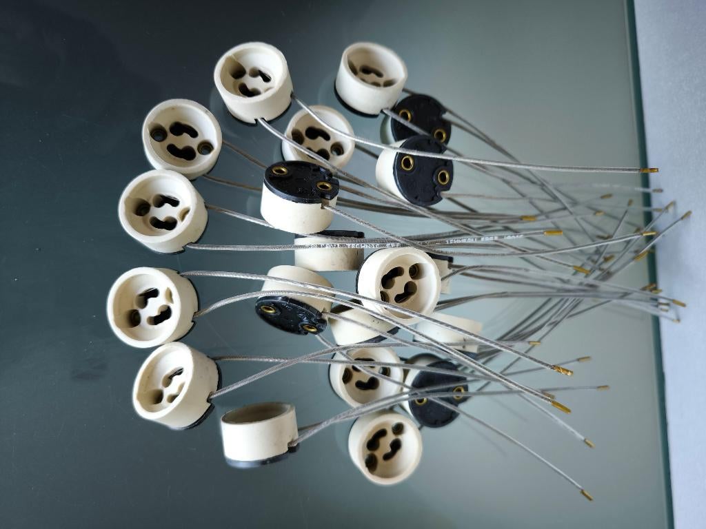20 keramische GU10 sokkels (nieuw), Ophalen, Nieuw, Plafondspot of Wandspot, Led