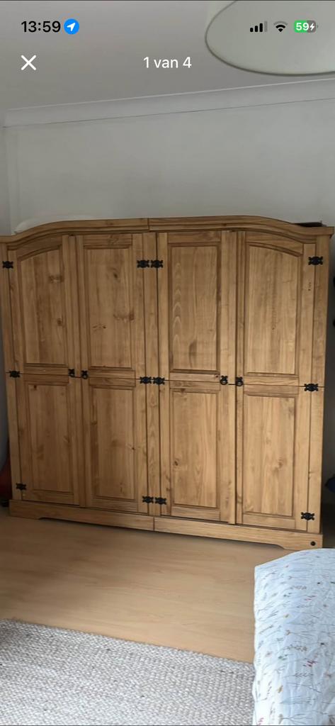 Mooie grenen kast!, Huis en Inrichting, Slaapkamer | Complete slaapkamers, Ophalen, Zo goed als nieuw