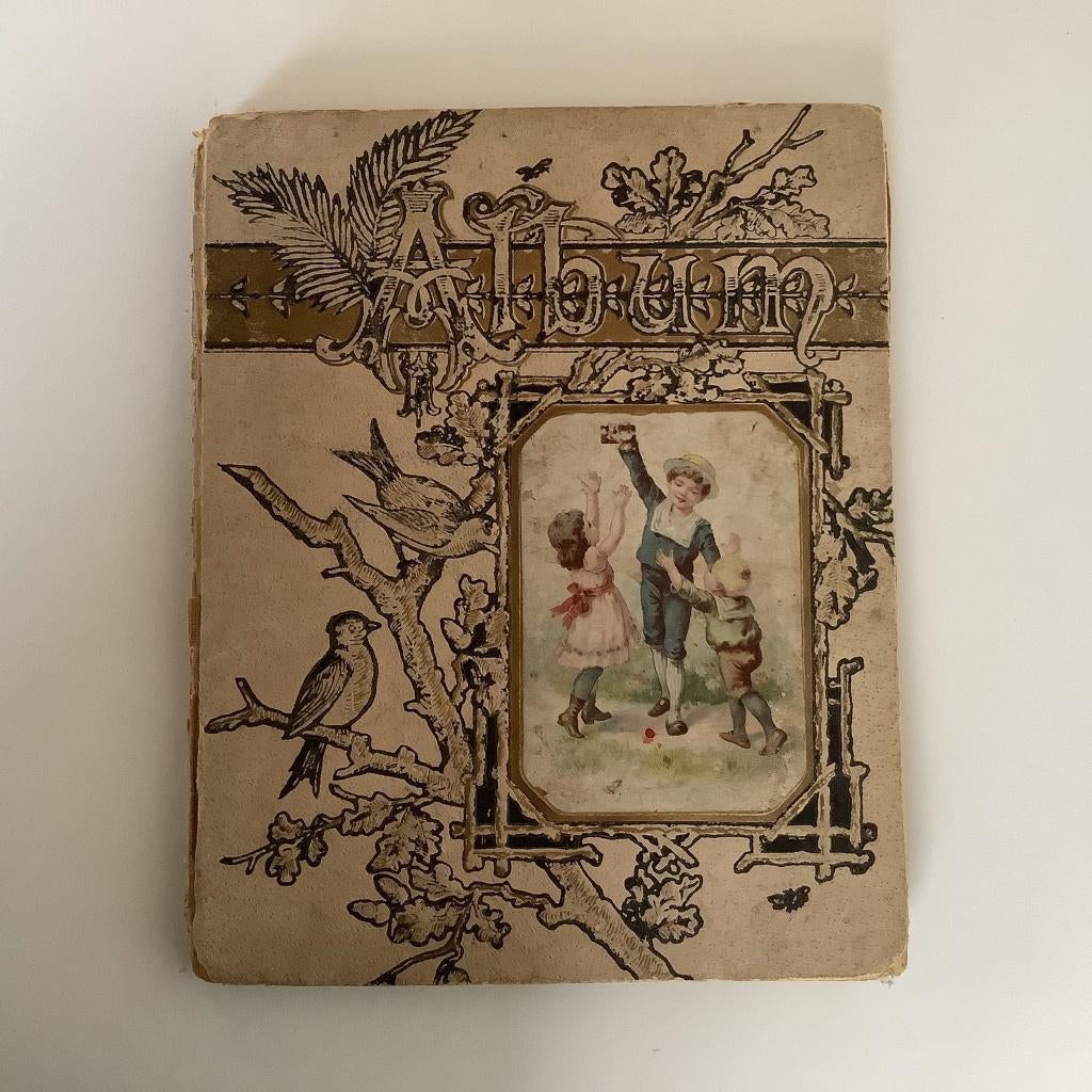 antiek album met antieke poëzieplaatjes, Ophalen of Verzenden