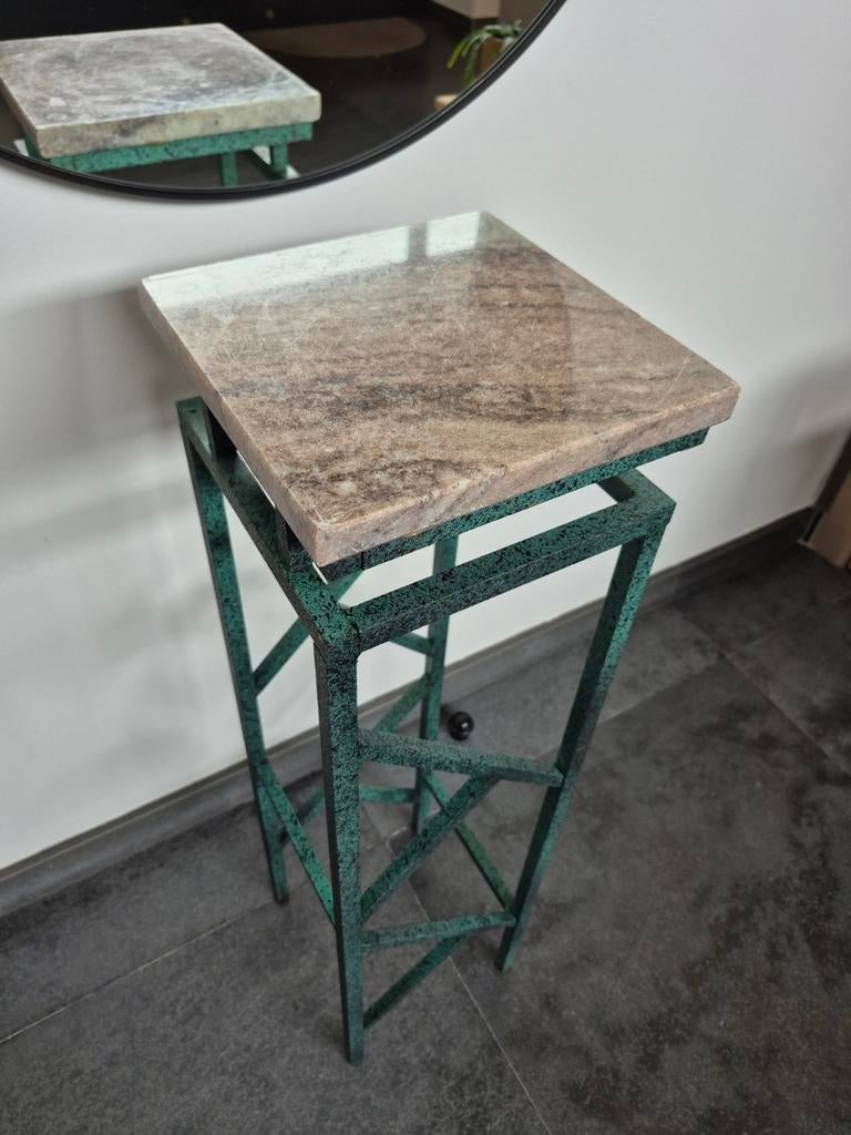 Prachtige Vintage Plantenzuil / Pied-de-Stalle, Ophalen, Metaal