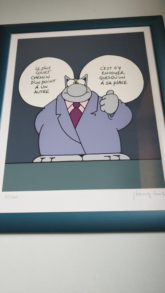 Sérigraphie du chat de Geluck, Antiquités & Art, Art | Lithographies & Sérigraphies