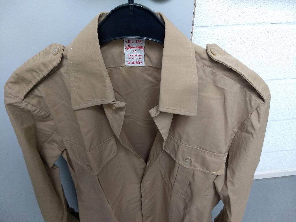 Legerhemd A.B.L. 1977 - Jean d’Artes - maat 37, Ophalen of Verzenden