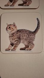 6 sous-verres en verre pour chats/Mars & More, Enlèvement ou Envoi, Comme neuf, Verre ou Tasse