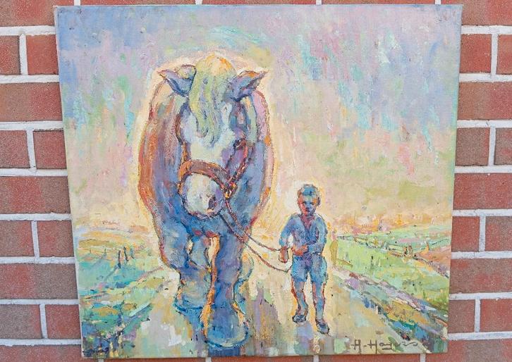 Albert Hagers (1915-2005) peinture, Antiquités & Art, Art | Peinture | Classique, Enlèvement