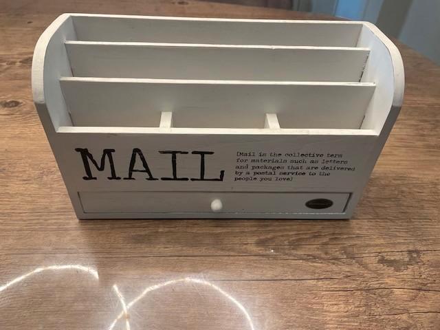 Riverdale houten brievenhouder met lade – landelijke stijl, Huis en Inrichting, Woonaccessoires | Overige, Gebruikt, Ophalen of Verzenden