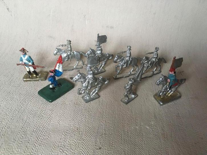9 x Oude tinnen soldaatjes - Frans leger, Verzamelen, Militaria | Algemeen, Landmacht, Miniatuur of Beeldje, Ophalen of Verzenden