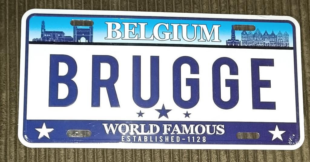 Brugge metal plaat deco,Brugge et FBI, Verzamelen, Overige Verzamelen, Ophalen