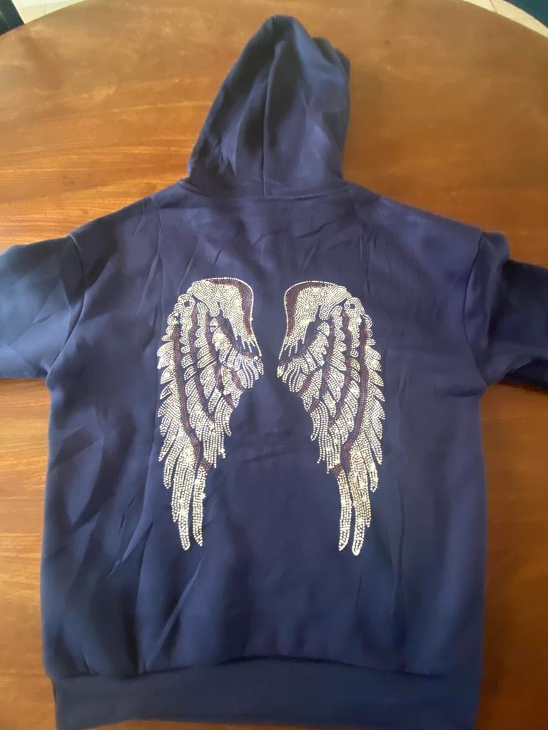 Sweat bleu foncé, Kleding | Dames, Truien en Vesten, Ophalen, Zo goed als nieuw, Maat 34 (XS) of kleiner, Blauw