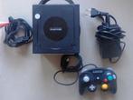 Gamecube Zwart + originele controller + kabels, Enlèvement ou Envoi, Comme neuf, Noir, Avec 1 manette