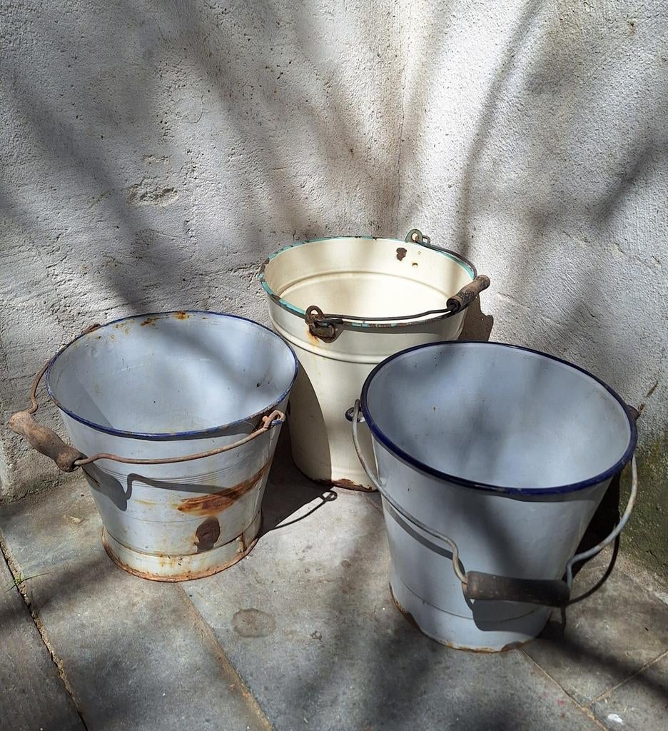 Ijzeren emmers, Huis en Inrichting, Emmers, Ophalen