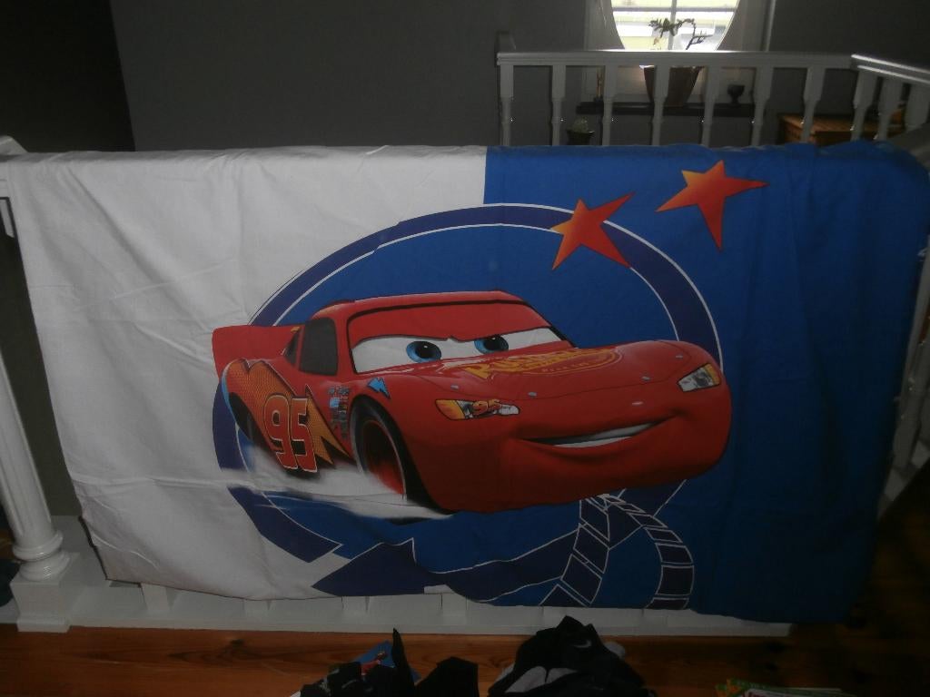 Eenpersoonsdekbed Cars + kussensloop, Enlèvement ou Envoi, Comme neuf