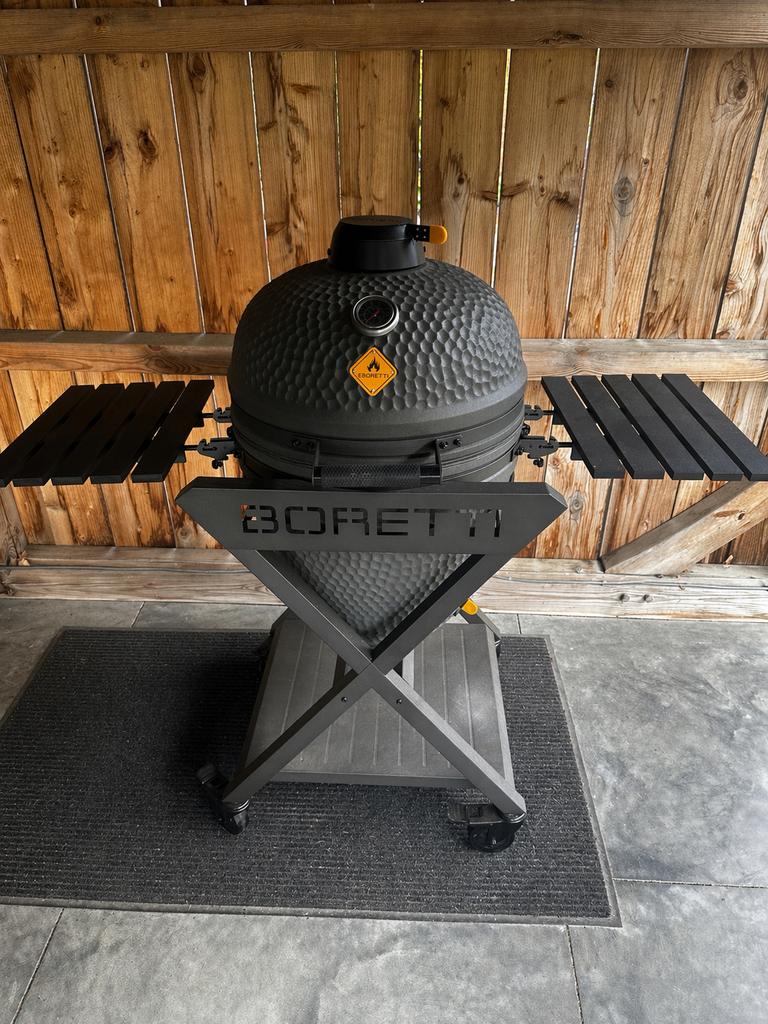 Boretti Ceramica Large Kamado BBQ, Tuin en Terras, Houtskoolbarbecues, Gebruikt, Met accessoires, Ophalen