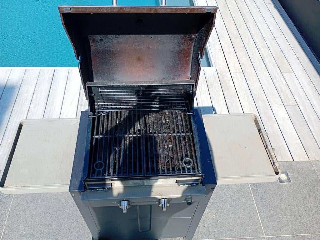 Gasbbq Barbecook incl. grote gasfles (1/2 vol), Jardin & Terrasse, Barbecues à gaz, Enlèvement, Utilisé, Barbecook brahma 2