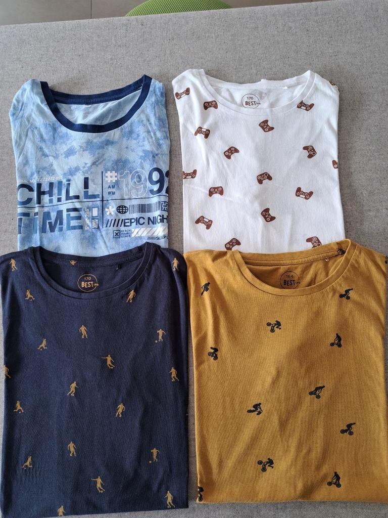 Lot van 4 shirts jongen 14-15j, Kinderen en Baby's, Kinderkleding | Maat 164, Ophalen of Verzenden, Jongen, Shirt of Longsleeve