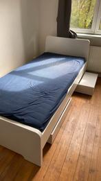 Wit enkel bed van Ikea, Huis en Inrichting, Slaapkamer | Bedden, Ophalen, Zo goed als nieuw, Wit