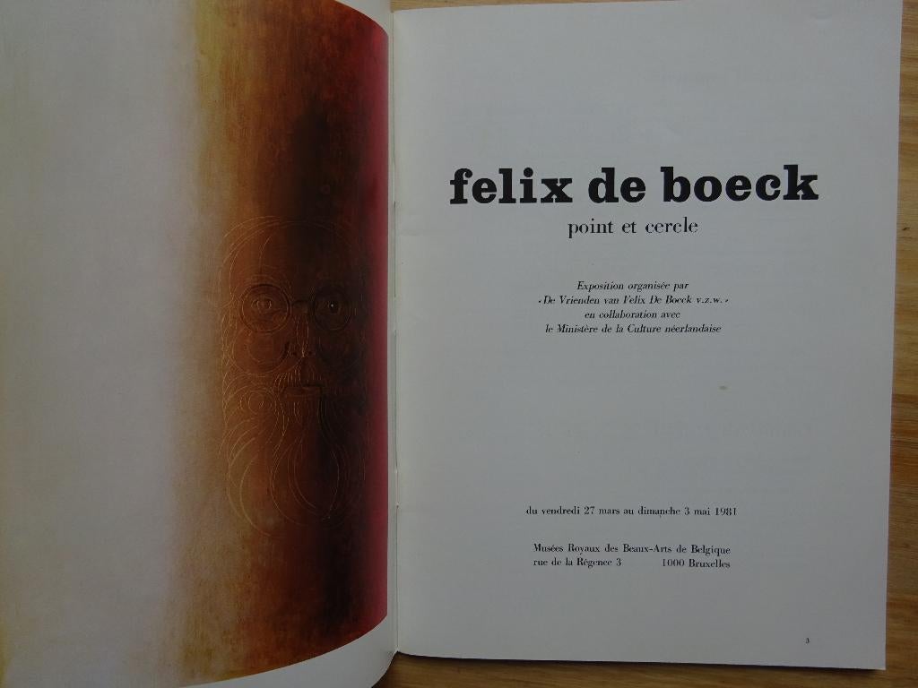 Felix De Boeck, 1981, point et cercle, MBA Bruxelles, Ophalen of Verzenden, Zo goed als nieuw, Schilder- en Tekenkunst