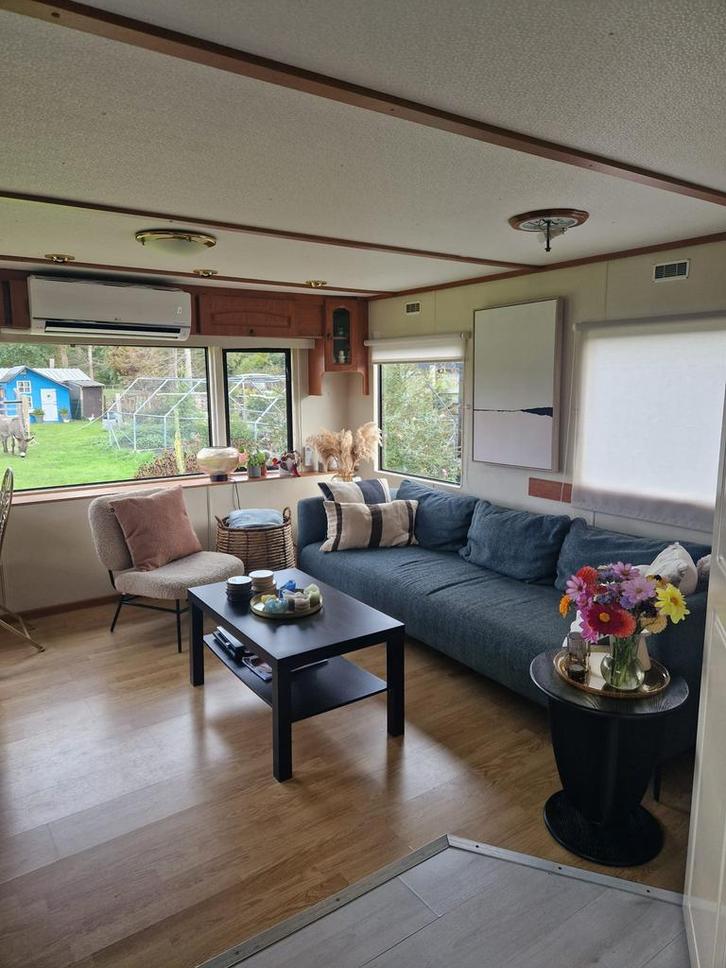 Stacaravan met nieuwe airco/verwarming, Caravans en Kamperen, Stacaravans, tot en met 2, Ophalen