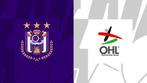 2 tickets Anderlecht - OHL, Losse kaart, Twee personen, Februari