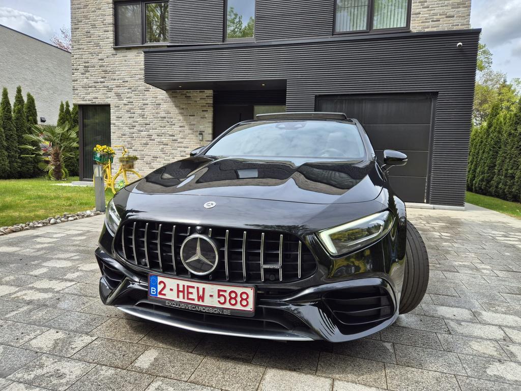 Mercedes A45s AMG, Auto's, Mercedes-Benz, Automaat, Euro 6, Zwart, Grijs