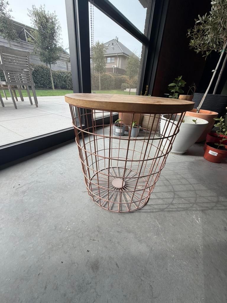 Bijzettafel, Huis en Inrichting, Ophalen, Gebruikt, Rond, Hout