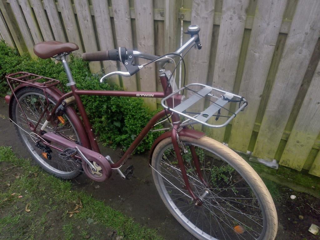 Btwin elops 520 herenfiets 28 inch, Gebruikt, Versnellingen, 53 tot 57 cm, Ophalen