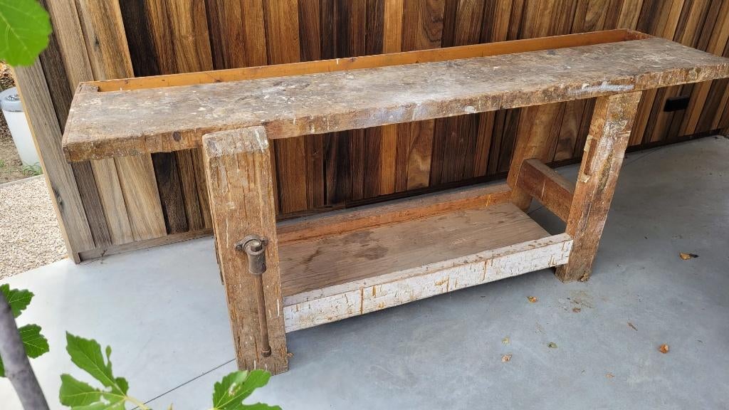 Authentieke werkbank, Enlèvement, Utilisé, Moins de 70 cm, Étau