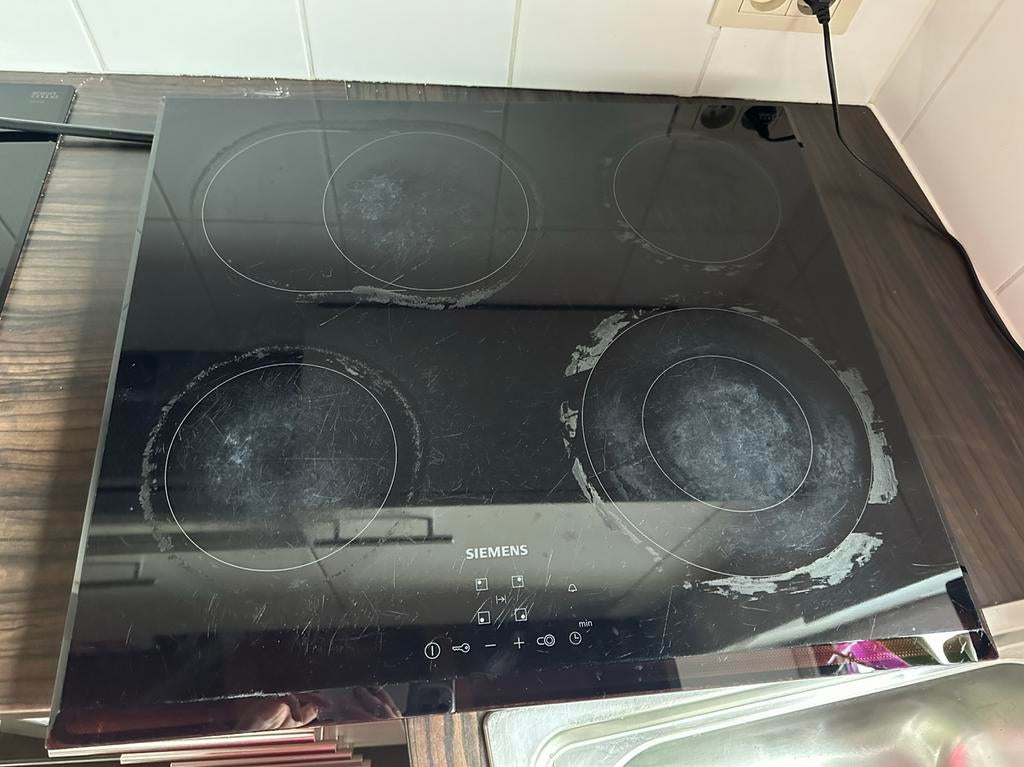 Kookplaat Siemens Elektrisch, Ophalen, Gebruikt, 4 kookzones, Energieklasse A of zuiniger