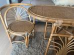 Table en rotin et ses 2 chaises, Osier ou Rotin, Utilisé, Deux, Brun