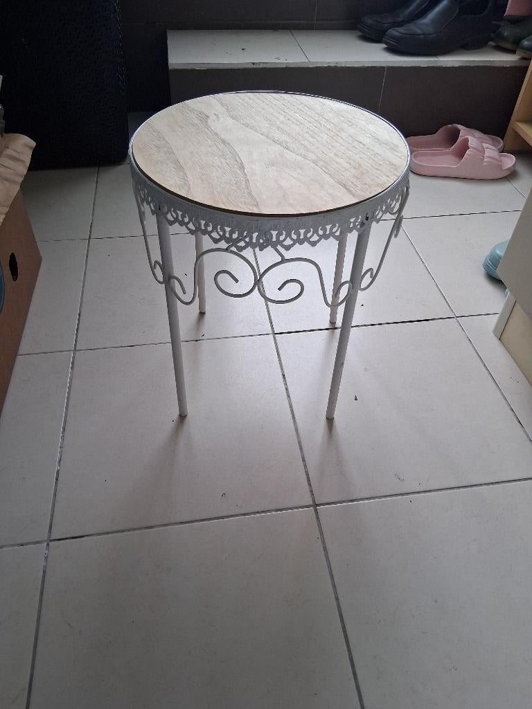 Petit table rond de décoration, Maison & Meubles, Rond, Moins de 55 cm, Comme neuf, Enlèvement