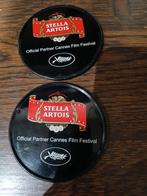 2 vintage onderleggers Stella Artois (Official Partner), Ophalen of Verzenden, Zo goed als nieuw, Reclamebord, Plaat of Schild