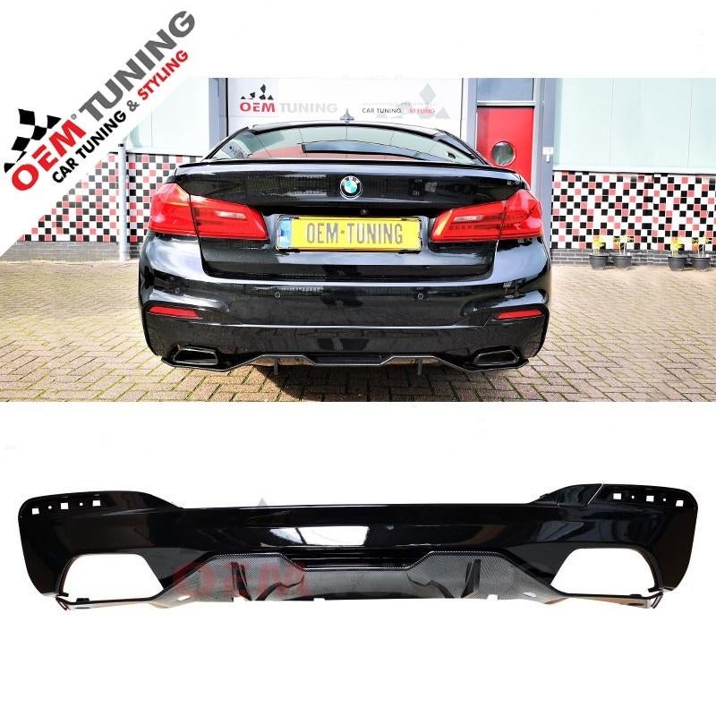M‑Performance Style Diffuser G30/G31 Zwart & Carbon Look, Neuf, Arrière, BMW, Enlèvement ou Envoi